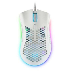 souris gaming blanche perforée