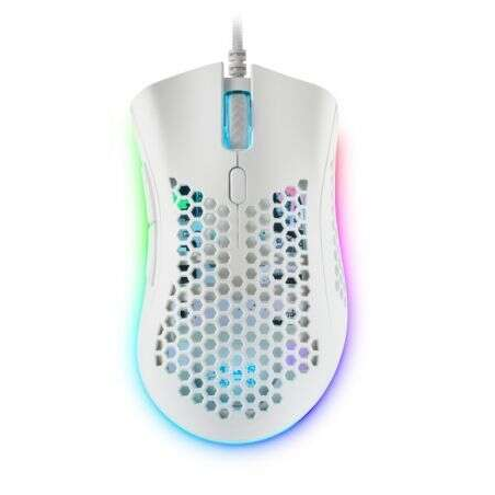 souris gaming blanche perforée