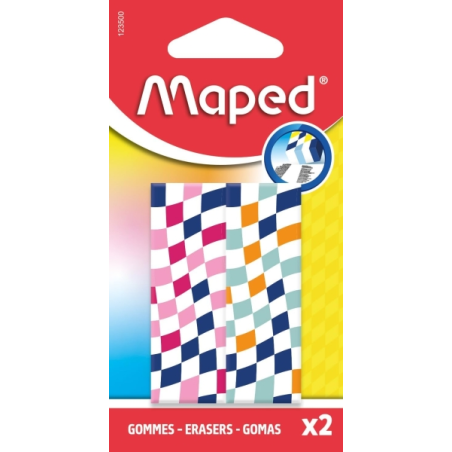 gommes rectangulaires Maped assorties