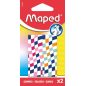 Maped Gomme x2 rectangulaire assorties sans phtalates