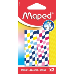 Maped Gomme x2 rectangulaire assorties sans phtalates