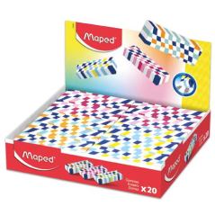 présentoir de gommes rectangulaires Maped assorties