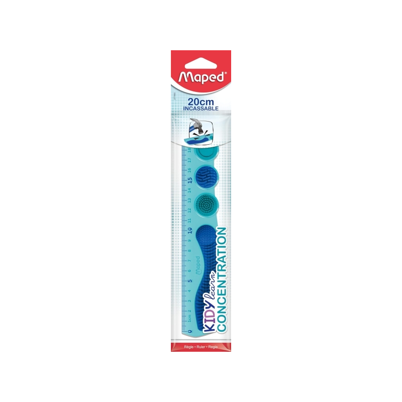 Règle Maped Kidy Lern Concentration 20 cm bleue Règle Maped Kidy Lern Concentration 20 cm bleue