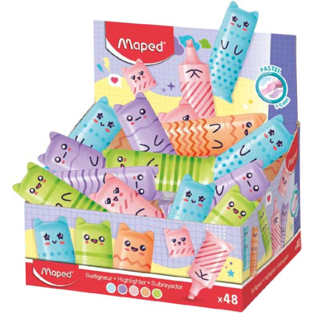 Mini surligneurs pastels Maped assortis