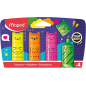 Pack Maped de 4 mini-surligneurs kawaii néon assortis 1–5 mm