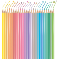 Maped Color’Peps Pastel 24 crayons de couleur triangulaires