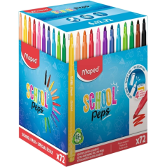 boîte 72 feutres Maped Color'Peps