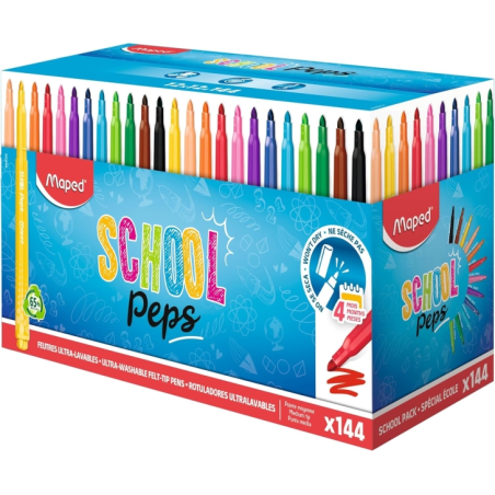 boîte Maped 144 feutres assortis