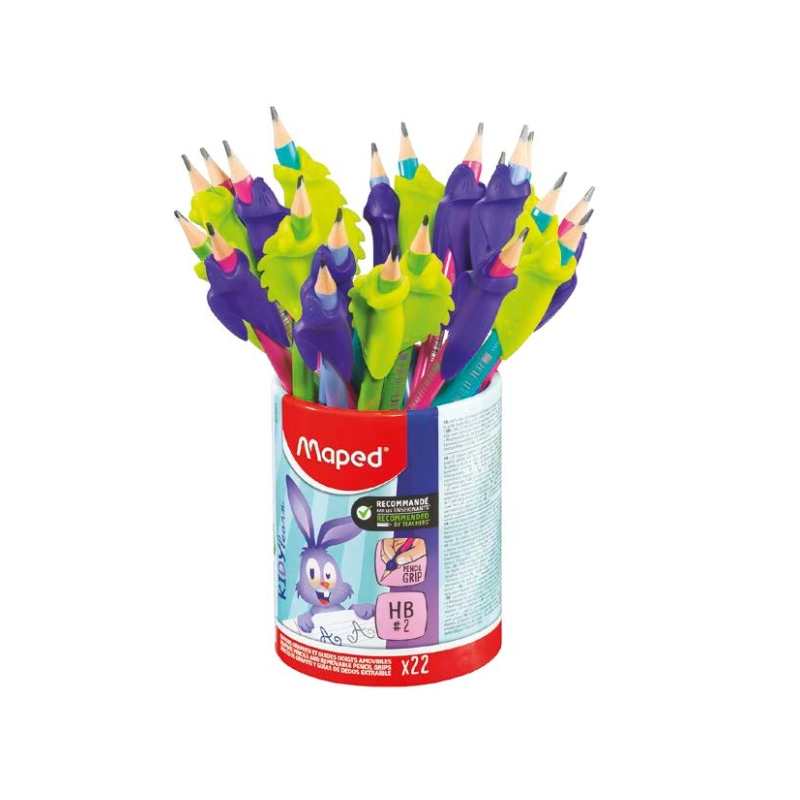 Maped Kidy Lern 22 crayons graphite 2HB, modèles assortis