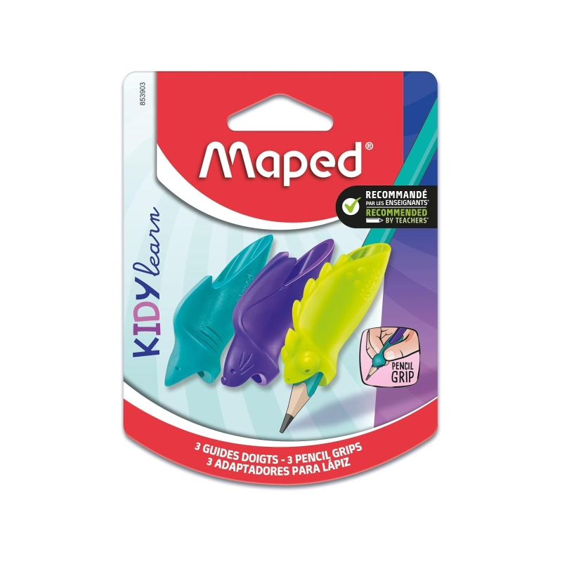 Maped Kidy Lern lot de 3 guides-doigts animaux assortis