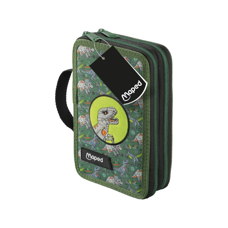 Maped Trousse 2 étages Dinosaure avec 38 fournitures multicolores Maped Trousse 2 étages Dinosaure avec 38 fournitures multicolores