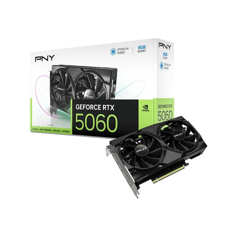 Carte graphique PNY GeForce RTX 5060 8Go GDDR7 Noir
