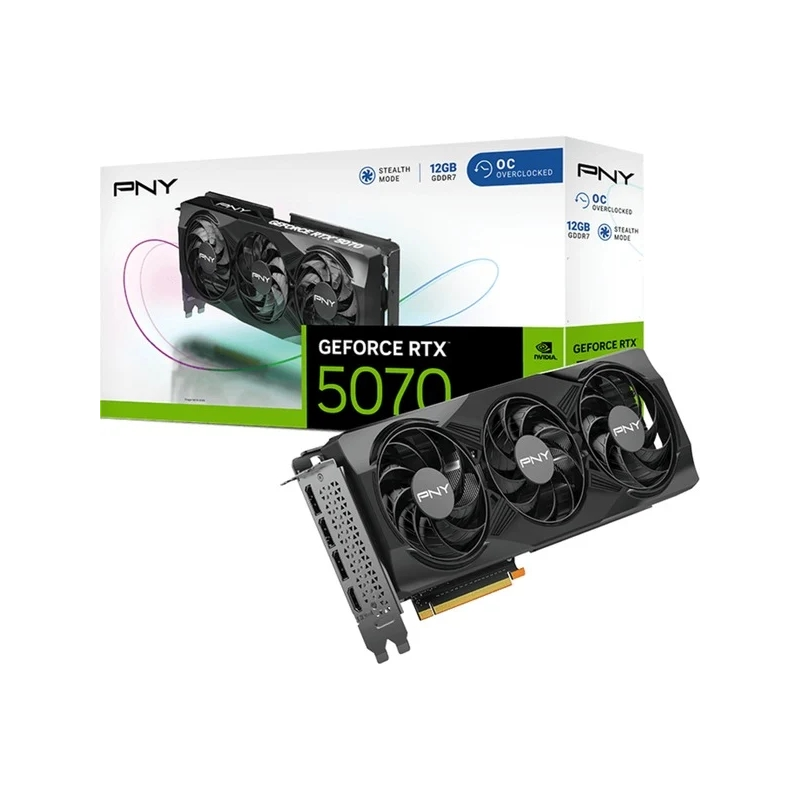 Carte graphique PNY GeForce RTX 5070 12Go GDDR7 Noir