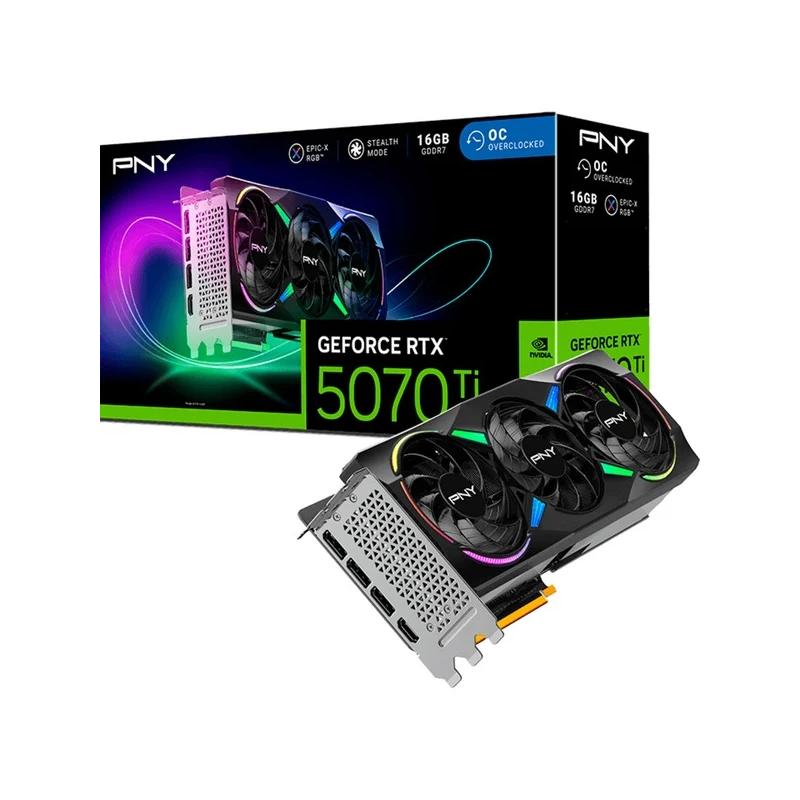 Carte graphique PNY GeForce RTX 5070 Ti 16Go GDDR7 Noir