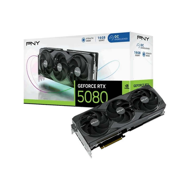 Carte graphique PNY GeForce RTX 5080 16Go GDDR7 noir