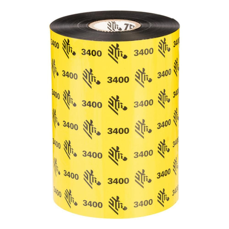 Zebra ZipShip 3400 rubans transfert thermique cire/résine 110mm x 450m