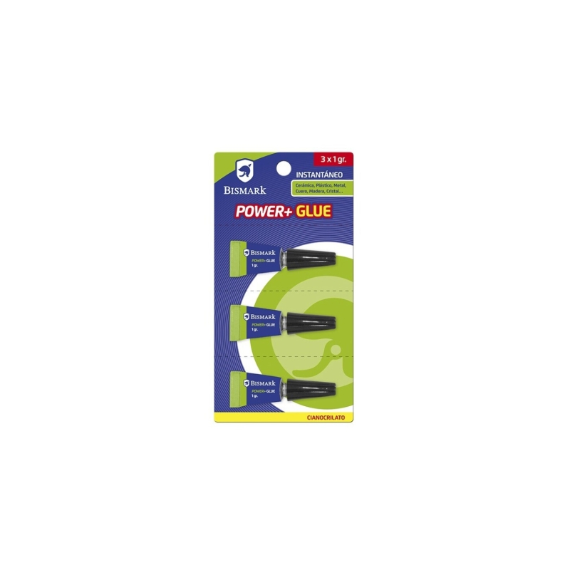 Bismark Power+ colle contact transparente 3x1 g Bismark Power+ colle contact transparente 3x1 g
