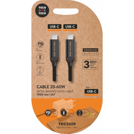 Câble USB-C noir 1 m
