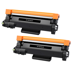 Pack 2 Toners compatibles BROTHER TN2510XL noir haute capacité
