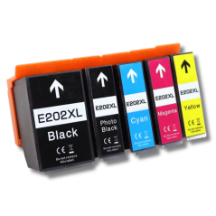 Pack 123CONSOMMABLES compatible EPSON 202XL, 5 cartouches