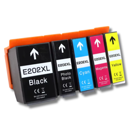Pack 123CONSOMMABLES compatible EPSON 202XL, 5 cartouches