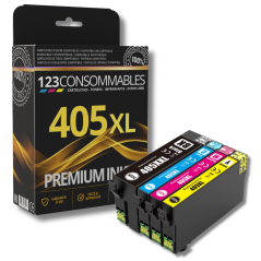 Pack 123CONSOMMABLES compatible EPSON 405 XL, 4 cartouches XL