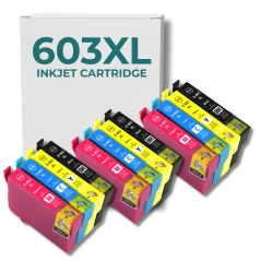 Pack 12 cartouches compatible EPSON 603 XL haute capacité