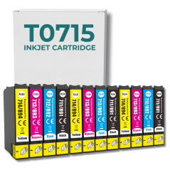 Pack 12 cartouches compatibles EPSON T0715XL haute capacité