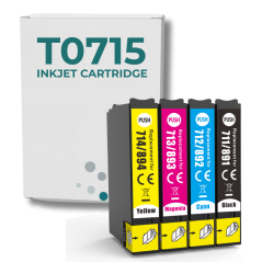 Pack 4 Cartouches compatibles EPSON T0715XL - Couleur XL Durable