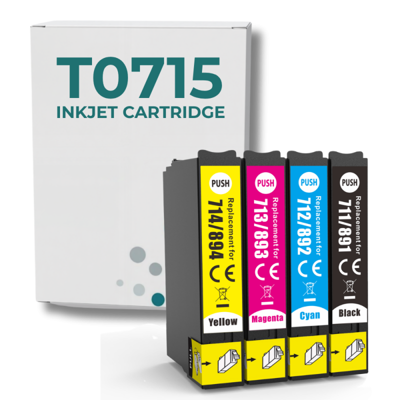 Pack 4 Cartouches compatibles EPSON T0715XL Pack 4 Cartouches compatibles EPSON T0715XL