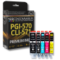 Pack 123CONSOMMABLES compatible CANON PGI-570 XL/CLI-571 XL, 5 cartouches Pack 123CONSOMMABLES compatible CANON PGI-570 XL/CLI-571 XL, 5 cartouches
