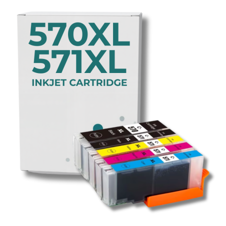 Pack 5 cartouches compatibles CANON PGI-570 XL/CLI-571 XL haute capacité