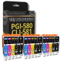 Pack 123CONSOMMABLES compatible CANON PGI-580 CLI-581 XL, 15 Cartouches Pack 123CONSOMMABLES compatible CANON PGI-580 CLI-581 XL, 15 Cartouches