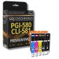 Pack 123CONSOMMABLES compatible CANON PGI-580 CLI-581 XL, 5 Cartouches Pack 123CONSOMMABLES compatible CANON PGI-580 CLI-581 XL, 5 Cartouches