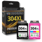 Pack 123CONSOMMABLES compatible HP 304 XL noir et couleur