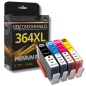 Pack 123CONSOMMABLES compatible HP 364 XL, 4 cartouches Pack 123CONSOMMABLES compatible HP 364 XL, 4 cartouches