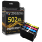 Pack 4 cartouches 123CONSOMMABLES compatibles EPSON 502XL Pack 4 cartouches 123CONSOMMABLES compatibles EPSON 502XL