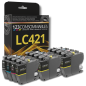 Pack 123CONSOMMABLES compatible Brother LC421 XL, 12 cartouches Pack 123CONSOMMABLES compatible Brother LC421 XL, 12 cartouches