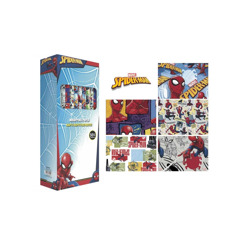 Papier cadeau Spider-Man 70x200 cm assorti Papier cadeau Spider-Man 70x200 cm assorti