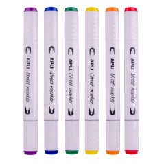 ✅ Apli Lot de 6 Feutres à Double Pointes couleur Plusieurs couleurs en stock