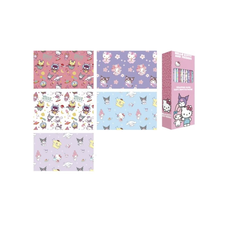Papier cadeau Hello Kitty 70x200 cm, assorti Papier cadeau Hello Kitty 70x200 cm, assorti