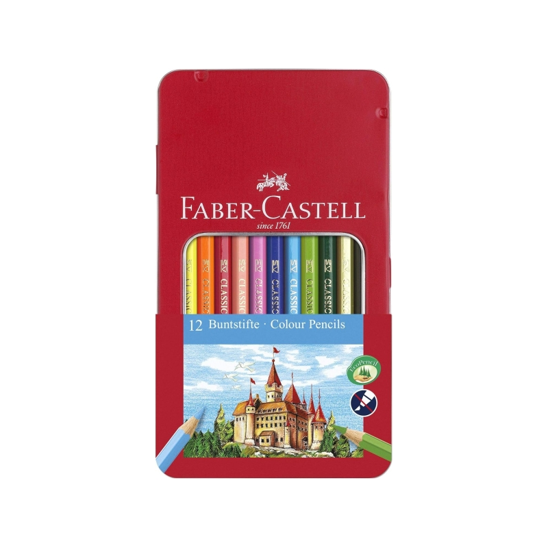 12 crayons de couleur Faber-Castell assortis