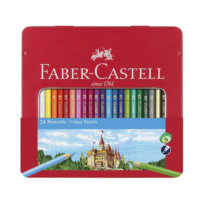 Crayons de couleur Faber-Castell, 24 assortis