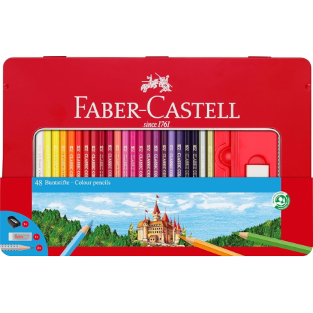 Boîte métal crayons couleur