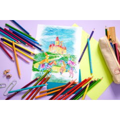 Faber-Castell Boîte métal 48 crayons de couleur assortis