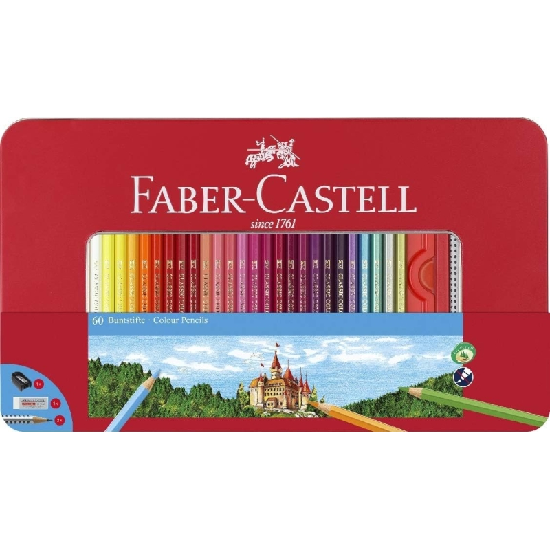 Crayons de couleur Faber-Castell Classic Colour, 60 pièces