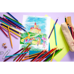 Boîte de crayons couleur 60 pièces