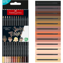 Crayons de couleur chair Faber-Castell Black Edition 12 pièces