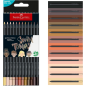 Crayons de couleur chair Faber-Castell Black Edition 12 pièces Crayons de couleur chair Faber-Castell Black Edition 12 pièces