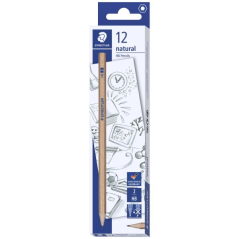 Lot de 12 crayons graphite Staedtler Noris HB FSC naturel
